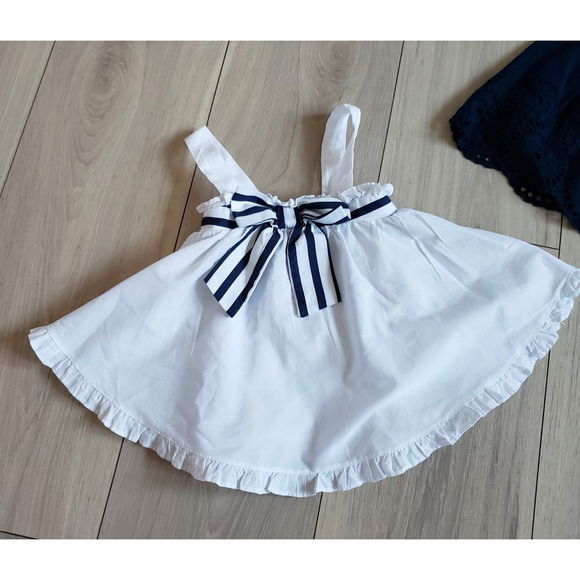 Summer Girls 2T Lot Gap Red White Blue Tank Tops Denim 4th Of July Skirt Set - Picture 6 of 13